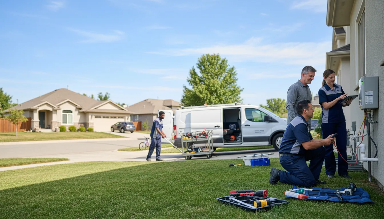 Tankless water heater service in Noble, LA
